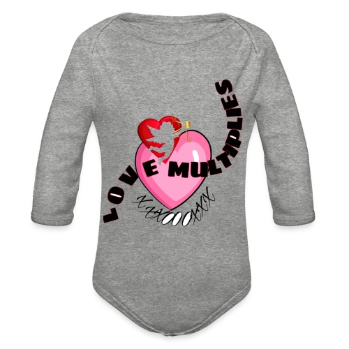 Love multiplies - Organic Long Sleeve Baby Bodysuit