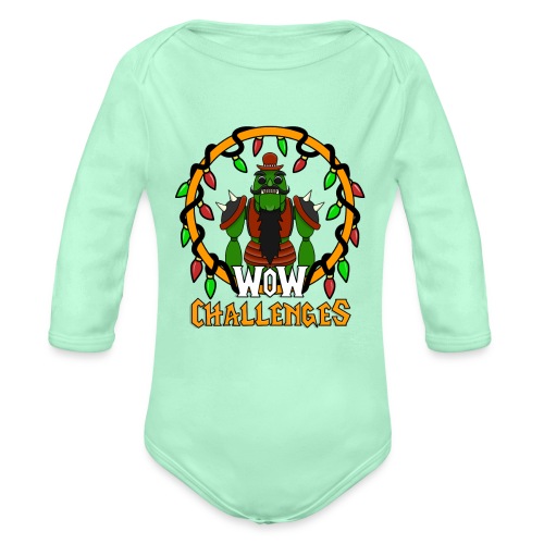 WoW Challenges Holiday Orc - Organic Long Sleeve Baby Bodysuit