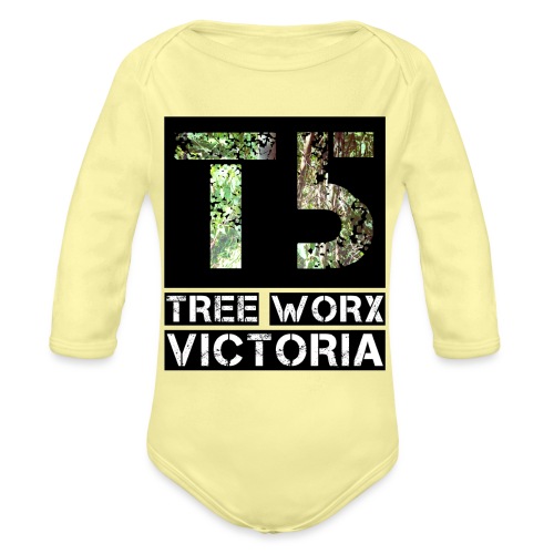 T5 Tree Worx Stencil - Organic Long Sleeve Baby Bodysuit