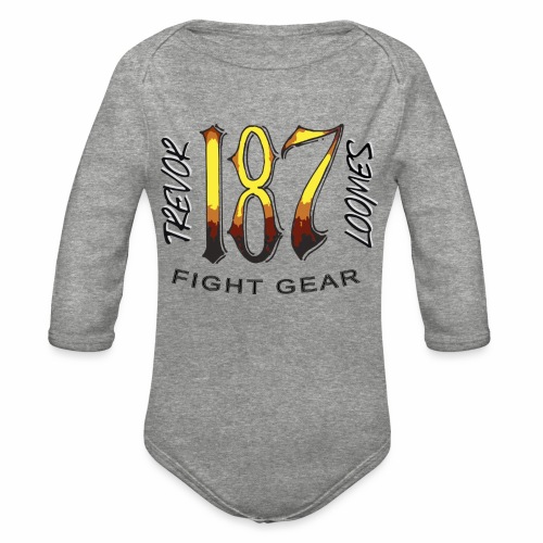 Coloured Trevor Loomes 187 Fight Gear Logo - Organic Long Sleeve Baby Bodysuit