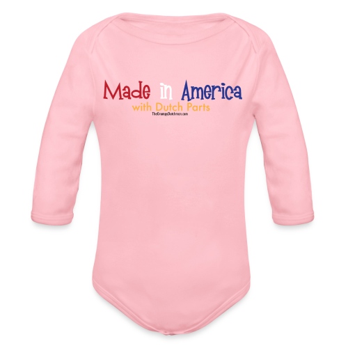 Dutch Parts colored lettering - Organic Long Sleeve Baby Bodysuit