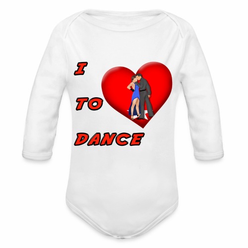 I Heart Dance - Organic Long Sleeve Baby Bodysuit