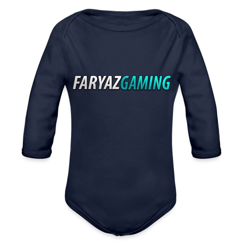 FaryazGaming Theme Text - Organic Long Sleeve Baby Bodysuit