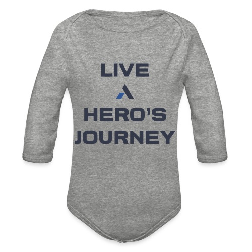 live a hero s journey 01 - Organic Long Sleeve Baby Bodysuit