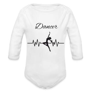 Dancer Pulse Image - Organic Long Sleeve Baby Bodysuit -  - Front