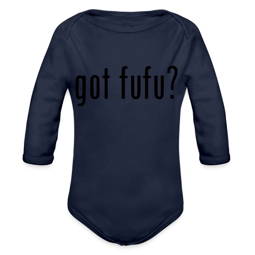 gotfufu-black - Organic Long Sleeve Baby Bodysuit