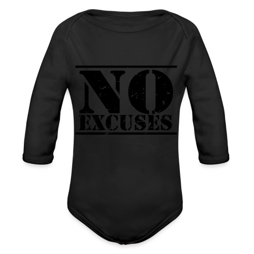 No Excuses training - Organic Long Sleeve Baby Bodysuit