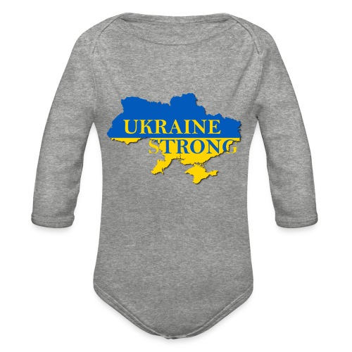 Ukraine Strong - Organic Long Sleeve Baby Bodysuit