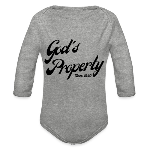 God's Property Since 1940 - Organic Long Sleeve Baby Bodysuit