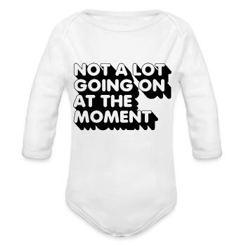 not a lot going on trending trending - Organic Long Sleeve Baby Bodysuit - heather grey - Front