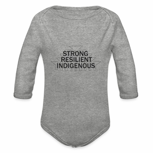 strong resil - Organic Long Sleeve Baby Bodysuit