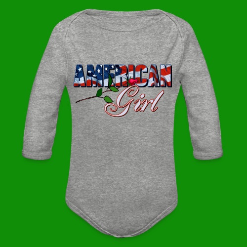 AMERICAN GIRL - Organic Long Sleeve Baby Bodysuit