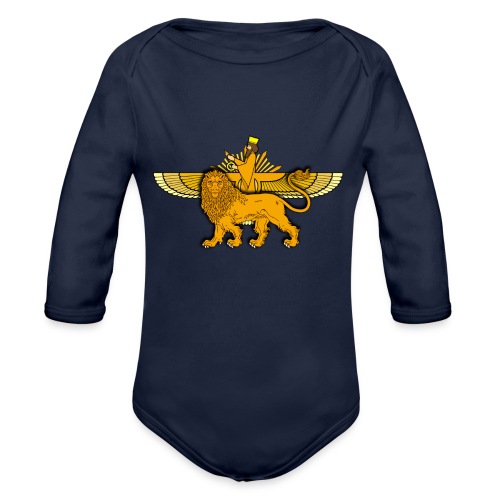 Lion Sun Faravahar - Organic Long Sleeve Baby Bodysuit