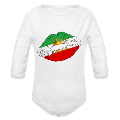 Persian lips - Organic Long Sleeve Baby Bodysuit