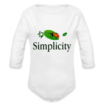 Simplicity - Organic Long Sleeve Baby Bodysuit -  - Front