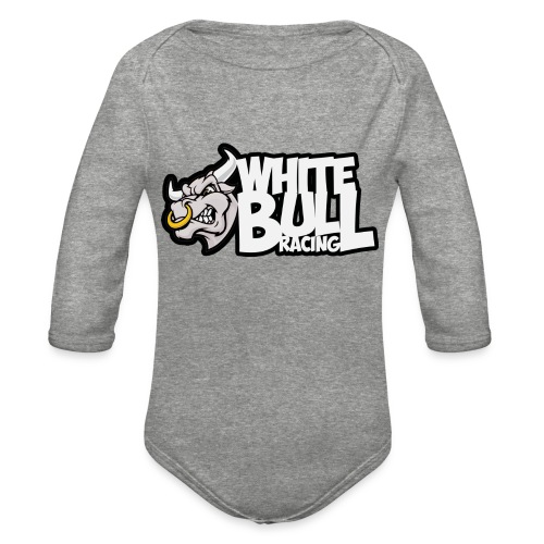 White Bull Logo Large 4 png - Organic Long Sleeve Baby Bodysuit