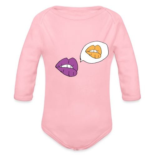 Lips - Organic Long Sleeve Baby Bodysuit