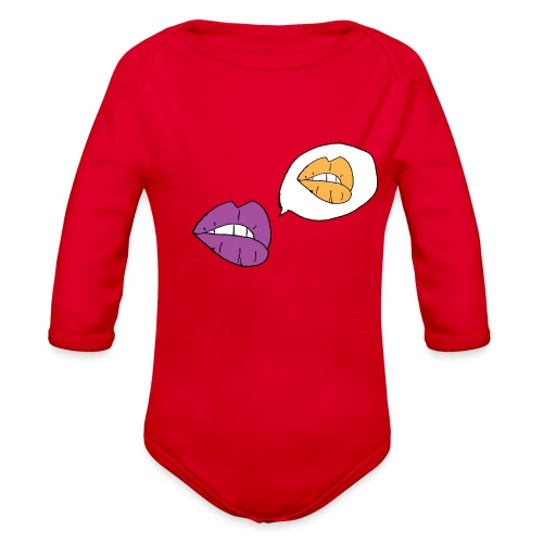Lips - Organic Long Sleeve Baby Bodysuit