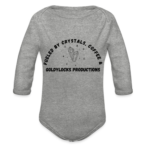 Fueled by Crystals Coffee and GP - Organic Long Sleeve Baby Bodysuit