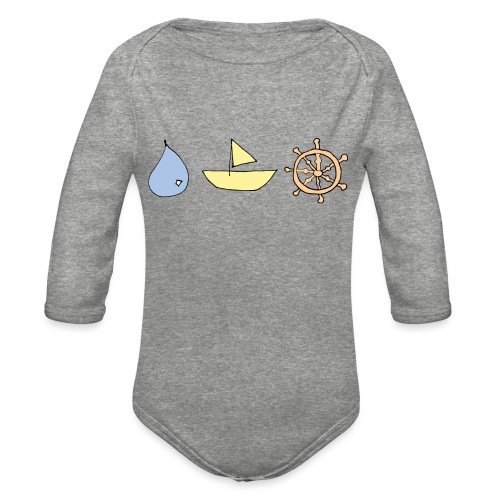 Drop, Ship, Dharma - Organic Long Sleeve Baby Bodysuit
