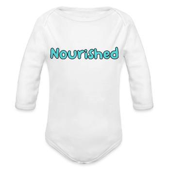 Nourished trending - Organic Long Sleeve Baby Bodysuit - heather grey - Front