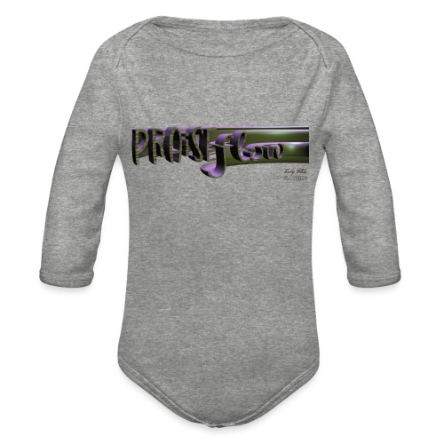 Praise Flow Green/Purple - Organic Long Sleeve Baby Bodysuit