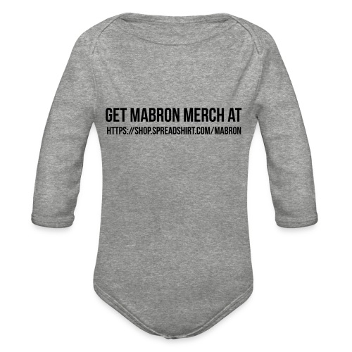 Get Merch At (BLACK) - Organic Long Sleeve Baby Bodysuit
