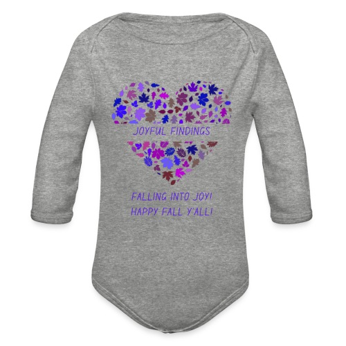 Falling in to Joy - Organic Long Sleeve Baby Bodysuit