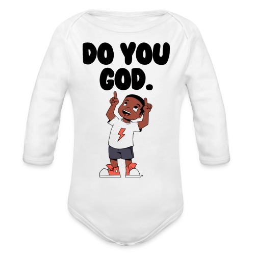 Do You God. (Male) - Organic Long Sleeve Baby Bodysuit