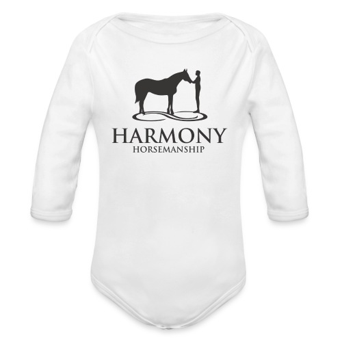 Harmony Horsemanship Blac - Organic Long Sleeve Baby Bodysuit