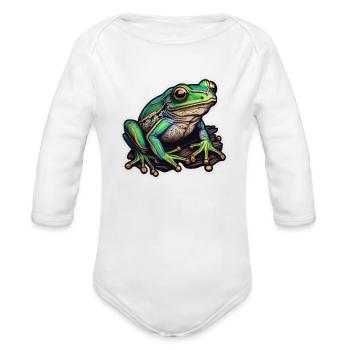 Artistic Frog - Organic Long Sleeve Baby Bodysuit -  - Front