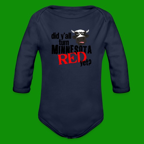 Turn Minnesota Red - Organic Long Sleeve Baby Bodysuit