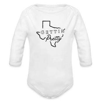 Gettin' Pretty - Organic Long Sleeve Baby Bodysuit -  - Front