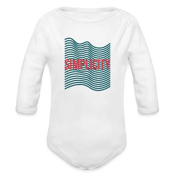 simplicity design - Organic Long Sleeve Baby Bodysuit -  - Front