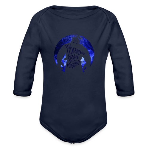 The Legend Renee Rondolia, Blue - Organic Long Sleeve Baby Bodysuit