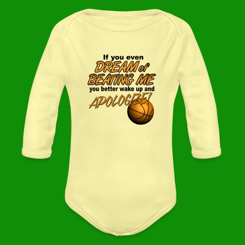 Basketball Dreaming - Organic Long Sleeve Baby Bodysuit