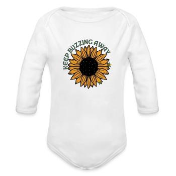 Keep Buzzing Away - Organic Long Sleeve Baby Bodysuit -  - Front