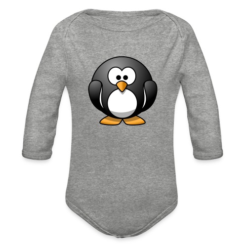 Funny Penguin T-Shirt - Organic Long Sleeve Baby Bodysuit