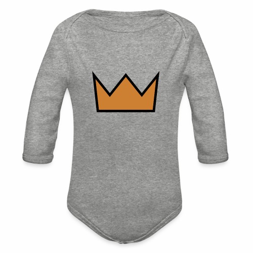 the crown - Organic Long Sleeve Baby Bodysuit