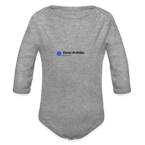 Divas N Rides Blue Dot Spot - Organic Long Sleeve Baby Bodysuit