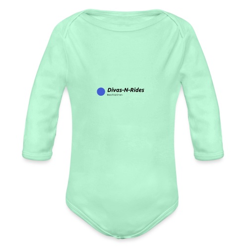 Divas N Rides Blue Dot Spot - Organic Long Sleeve Baby Bodysuit