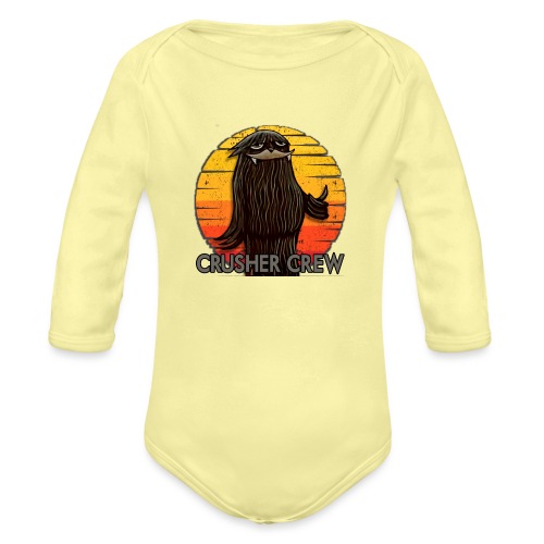 Crusher Crew Cryptid Sunset - Organic Long Sleeve Baby Bodysuit