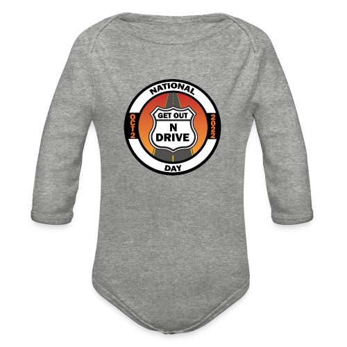 National Get Out N Drive Day Official Event Merch - Organic Long Sleeve Baby Bodysuit