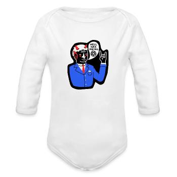 Heaven s Nice But - Organic Long Sleeve Baby Bodysuit -  - Front