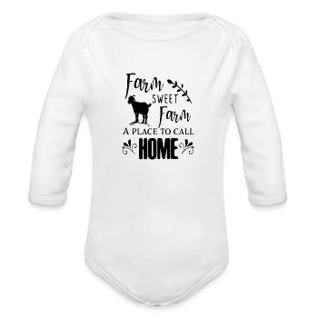 Fearless Powerful Message - Organic Long Sleeve Baby Bodysuit -  - Front