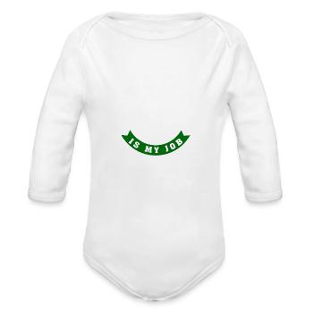 Job Forester Funny - Organic Long Sleeve Baby Bodysuit - heather grey - Front