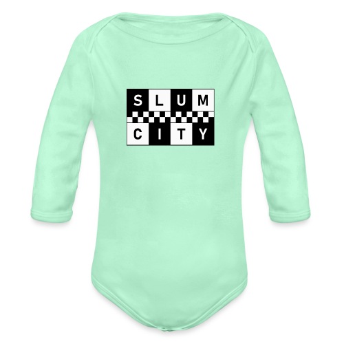 Slum City Logo - Organic Long Sleeve Baby Bodysuit
