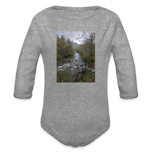 Greenbrier River in Great Smoky Mountains N. P. - Organic Long Sleeve Baby Bodysuit