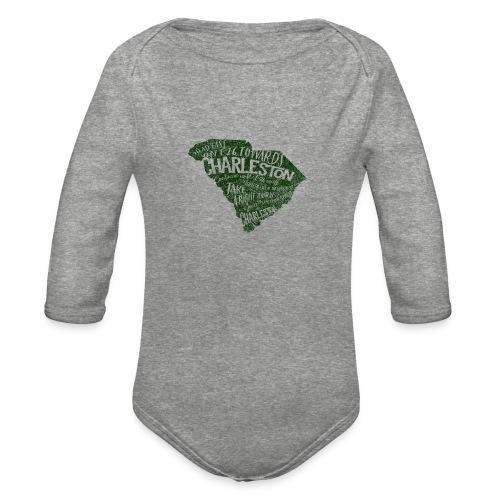 CharlestonDirections Green - Organic Long Sleeve Baby Bodysuit