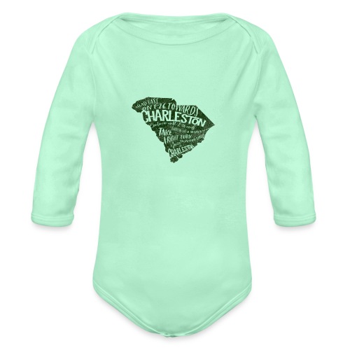 CharlestonDirections Green - Organic Long Sleeve Baby Bodysuit